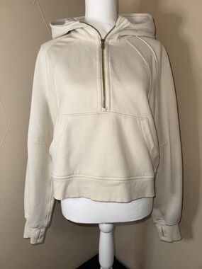 lululemon athletica Cream Half-Zip Hooded Sweatshirt